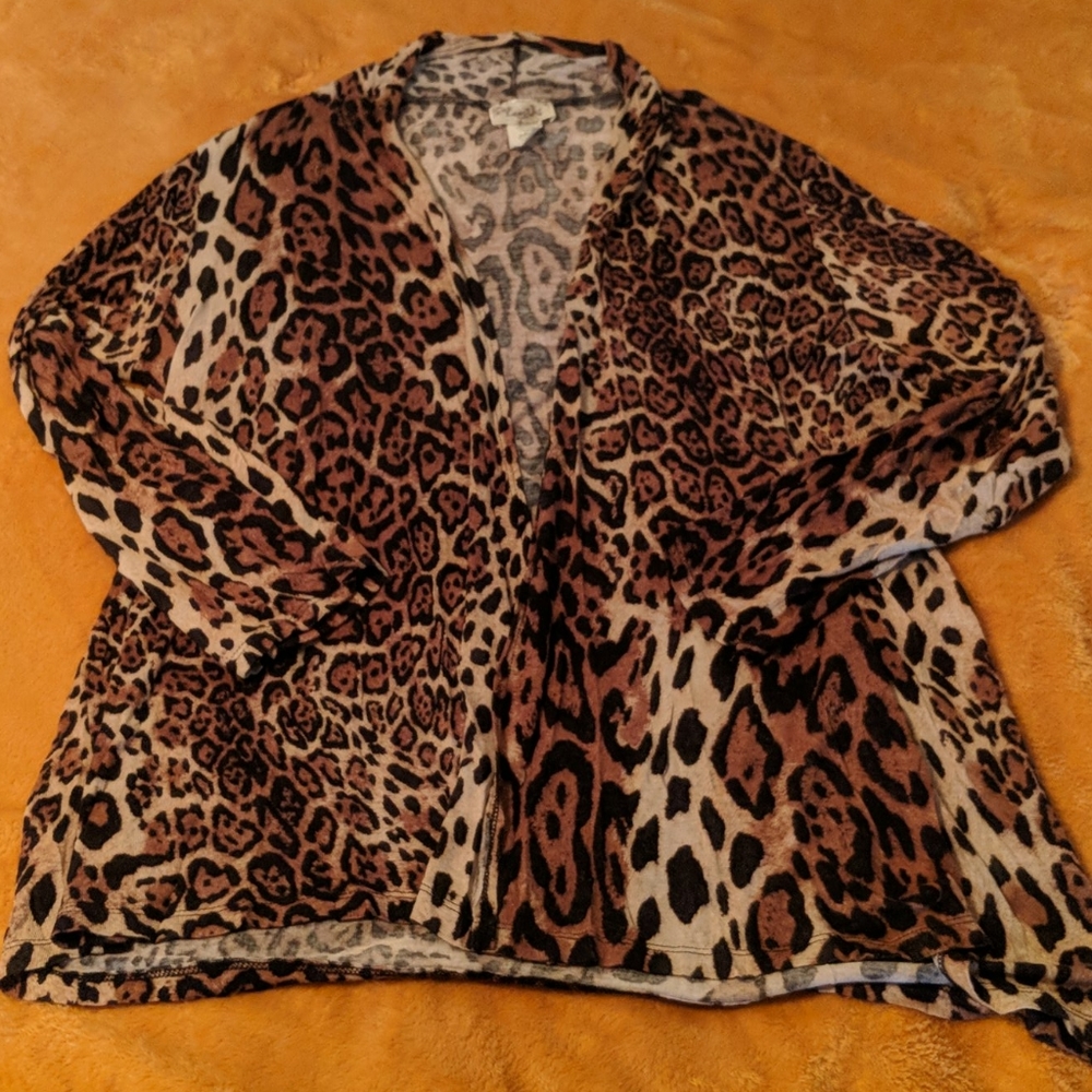 Lavish animal print cardigan